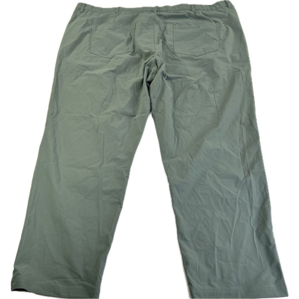 01.ALGO Performance Pants Mens Wicking UPF 40 Tech Stretch Sage Green 52x30
